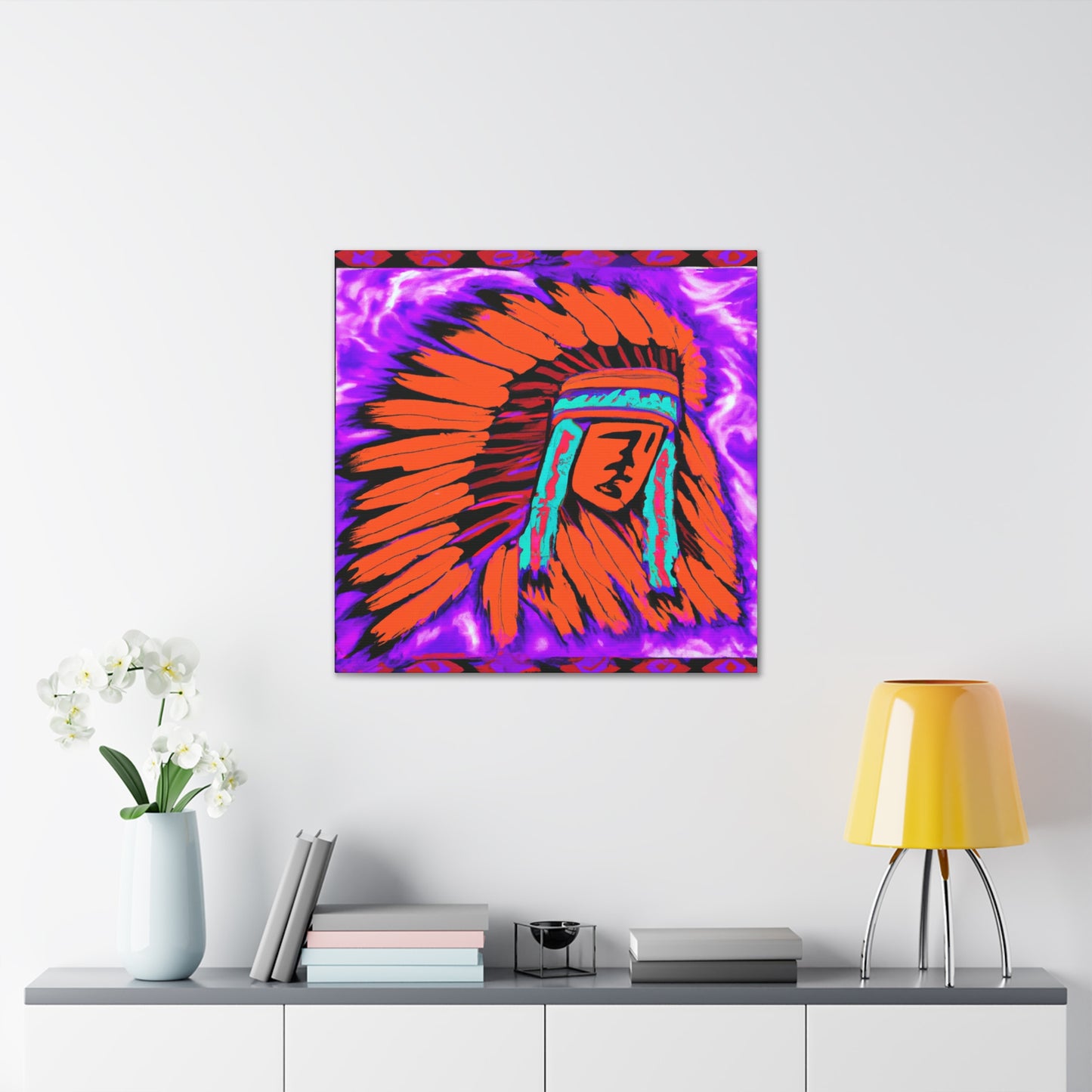 Tecumseh Brightstar - Native American Indian Canvas Wall Art