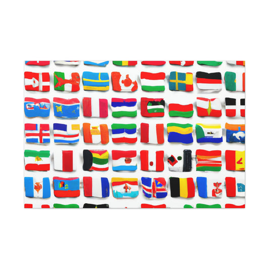 John Rhaes Flagmaker - Flags Of The World Canvas Wall Art