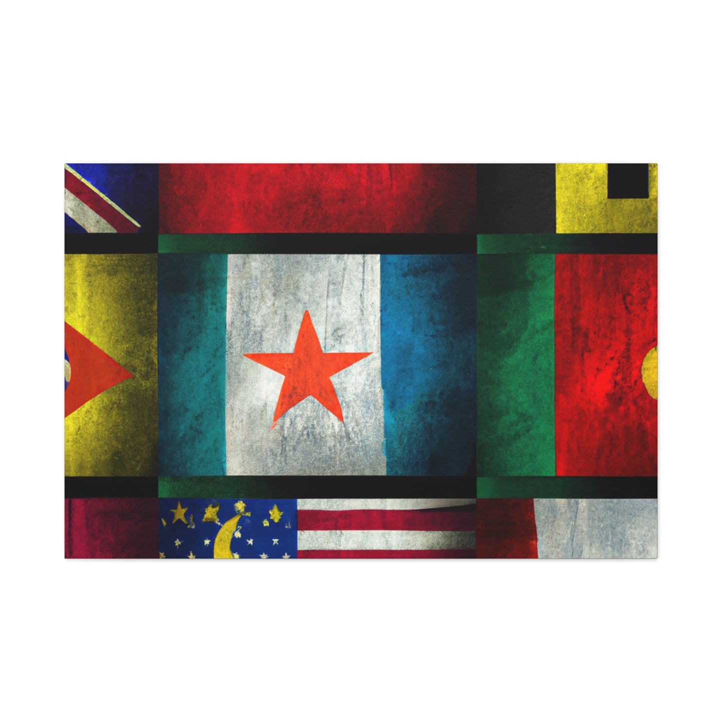 Paula Stanhope - Flags Of The World Canvas Wall Art