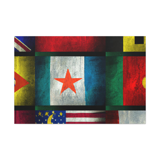 Paula Stanhope - Flags Of The World Canvas Wall Art