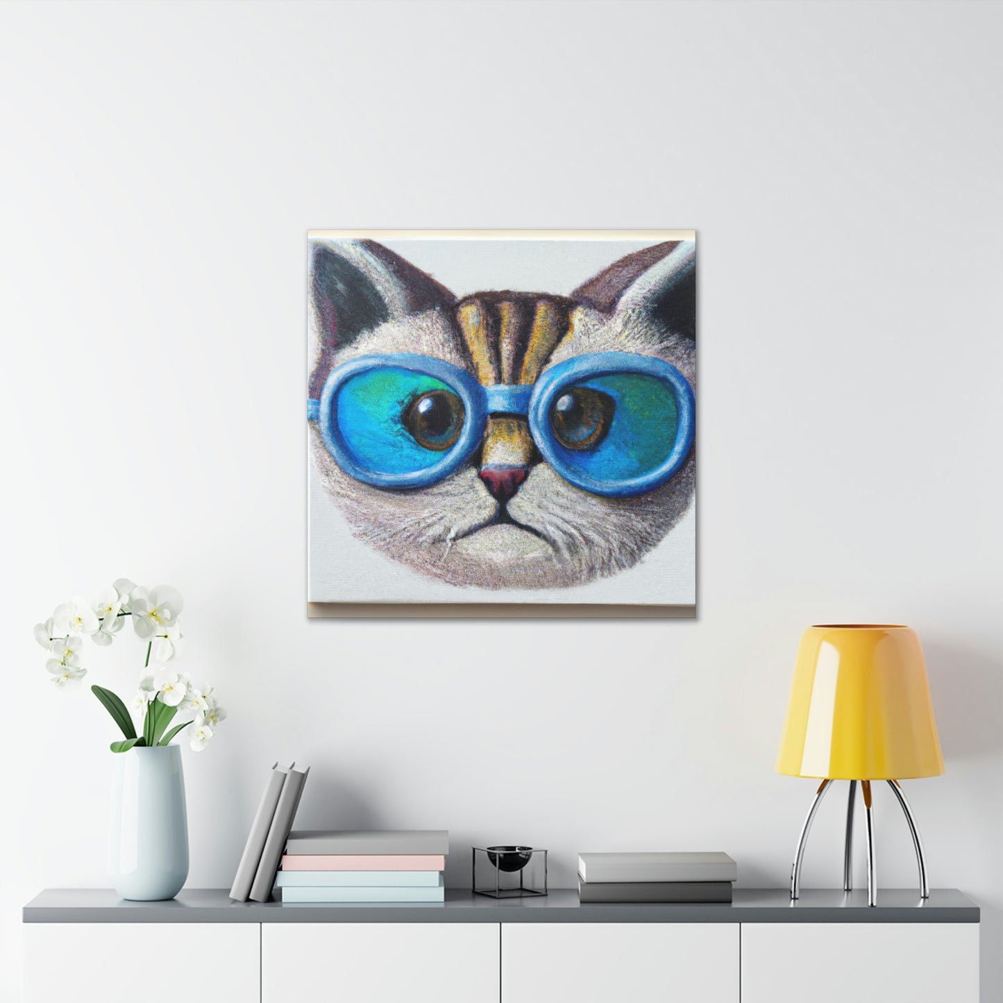 Crackle 'n Pop the Cat - Cat Lovers Canvas Wall Art