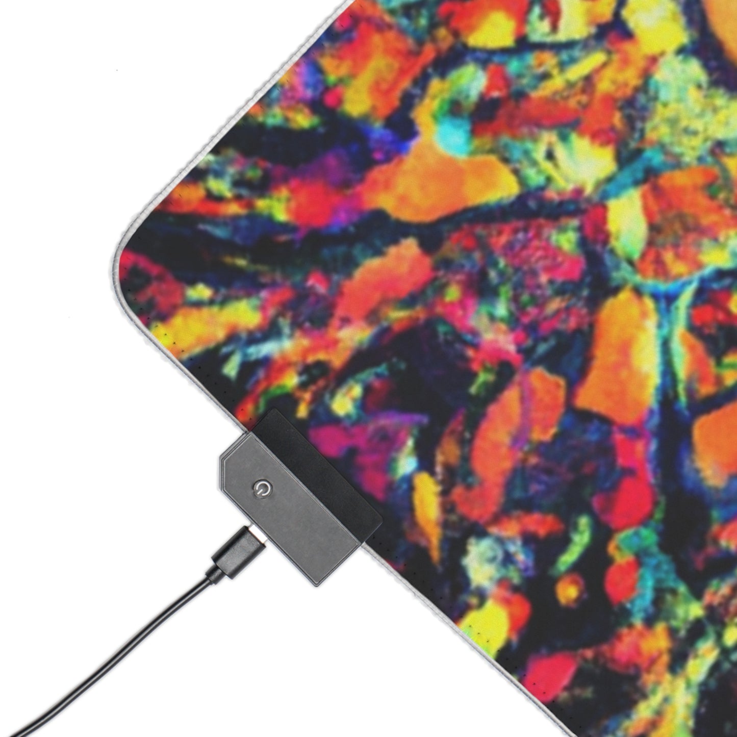 Radiant Rocket Rita - Psychedelic Trippy LED Light Up Gaming Mouse Pad