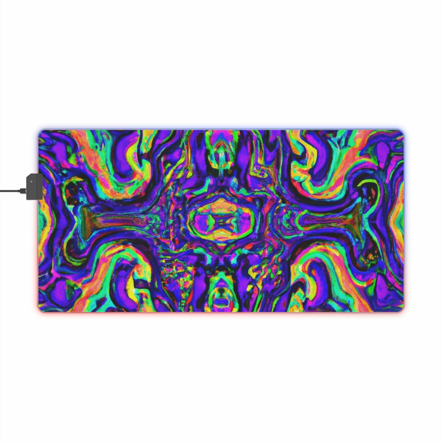 Rockin' Rollo - Psychedelic Trippy LED Light Up Gaming Mouse Pad