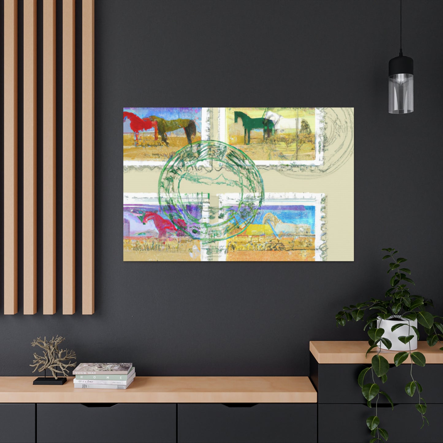 Cultural Celebrations Collection - Postage Stamp Collector Canvas Wall Art