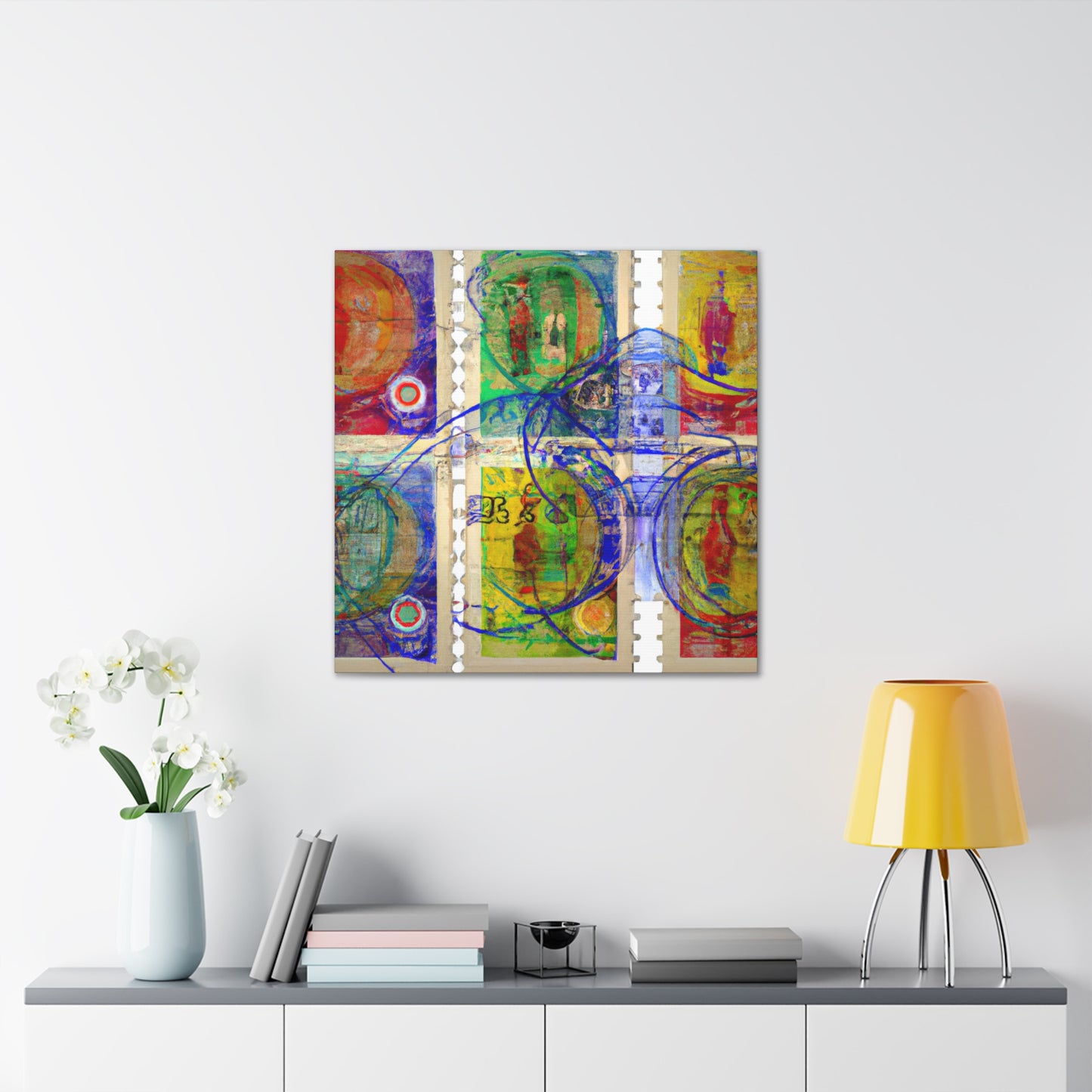 "Globetrotters" - Postage Stamp Collector Canvas Wall Art