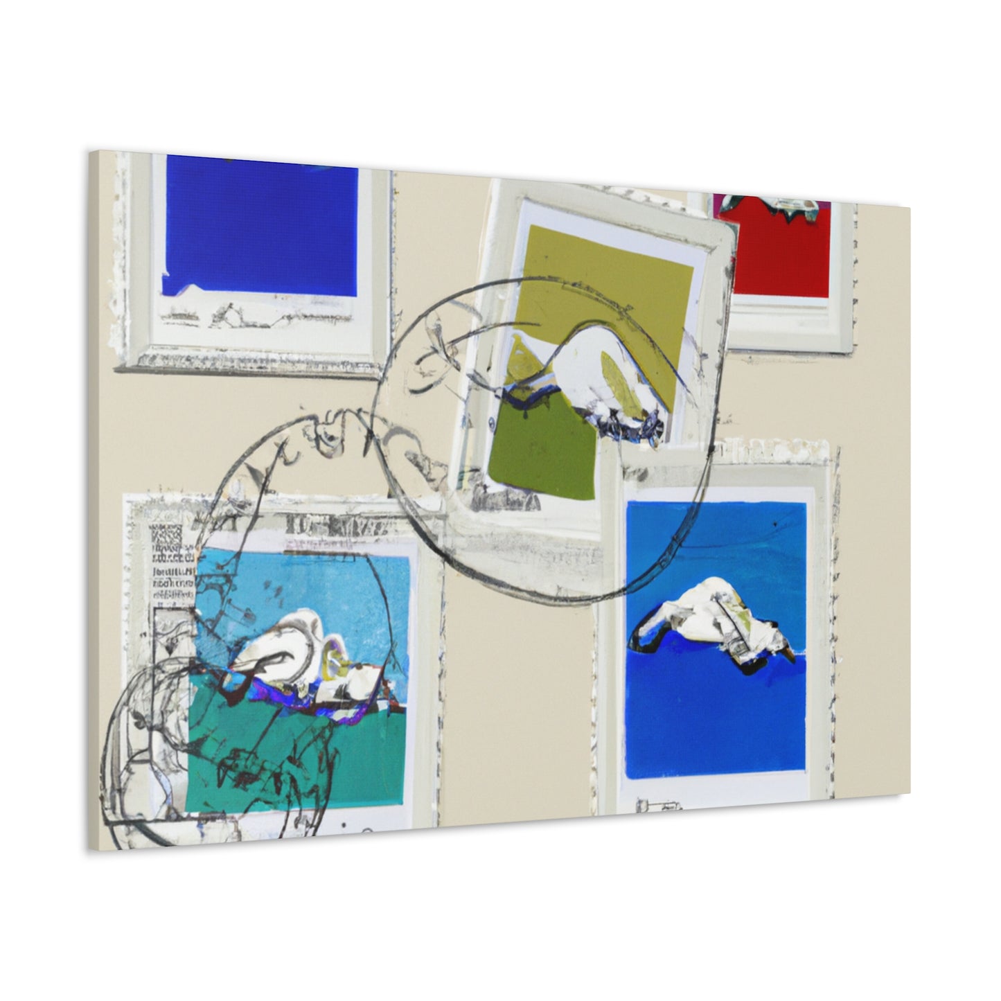 Global Reach: Uniting Nations Through Postage - Postage Stamp Collector Canvas Wall Art