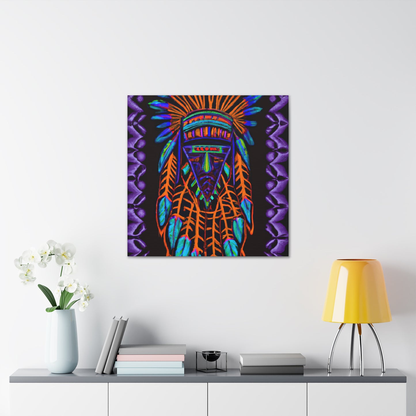 Running Elk - Native American Indian Canvas Wall Art