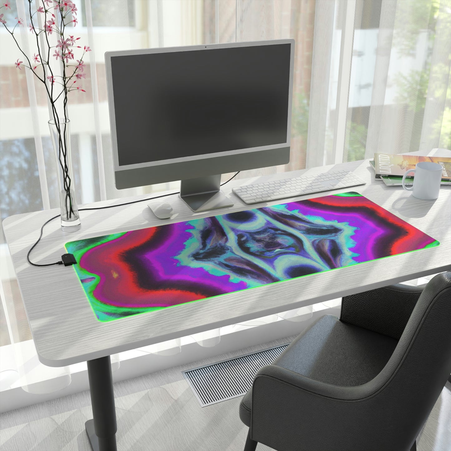 Sparky Saltypants - Psychedelic Trippy LED Light Up Gaming Mouse Pad