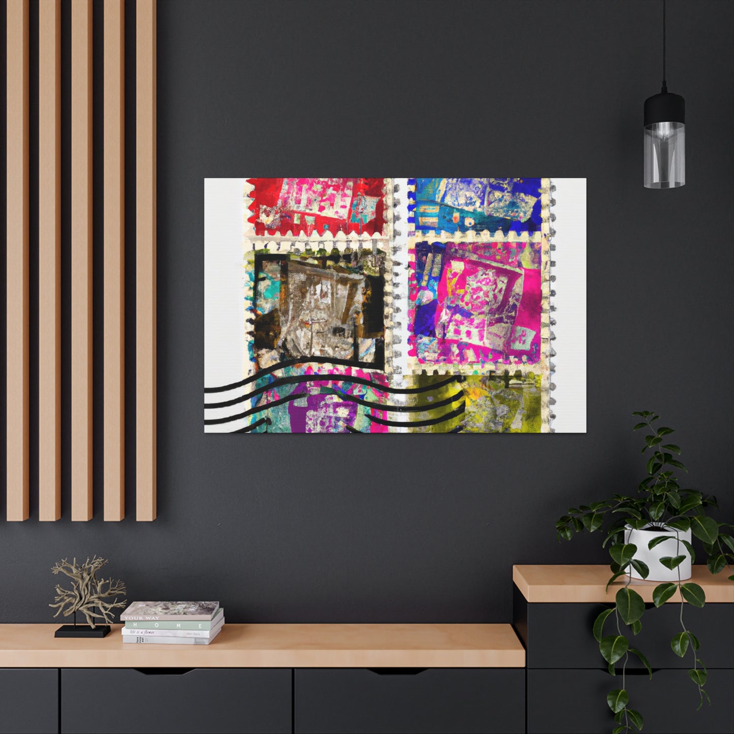 Globetrotting Stamps - Postage Stamp Collector Canvas Wall Art