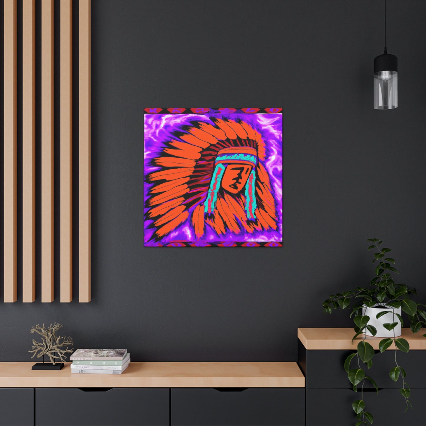 Tecumseh Brightstar - Native American Indian Canvas Wall Art