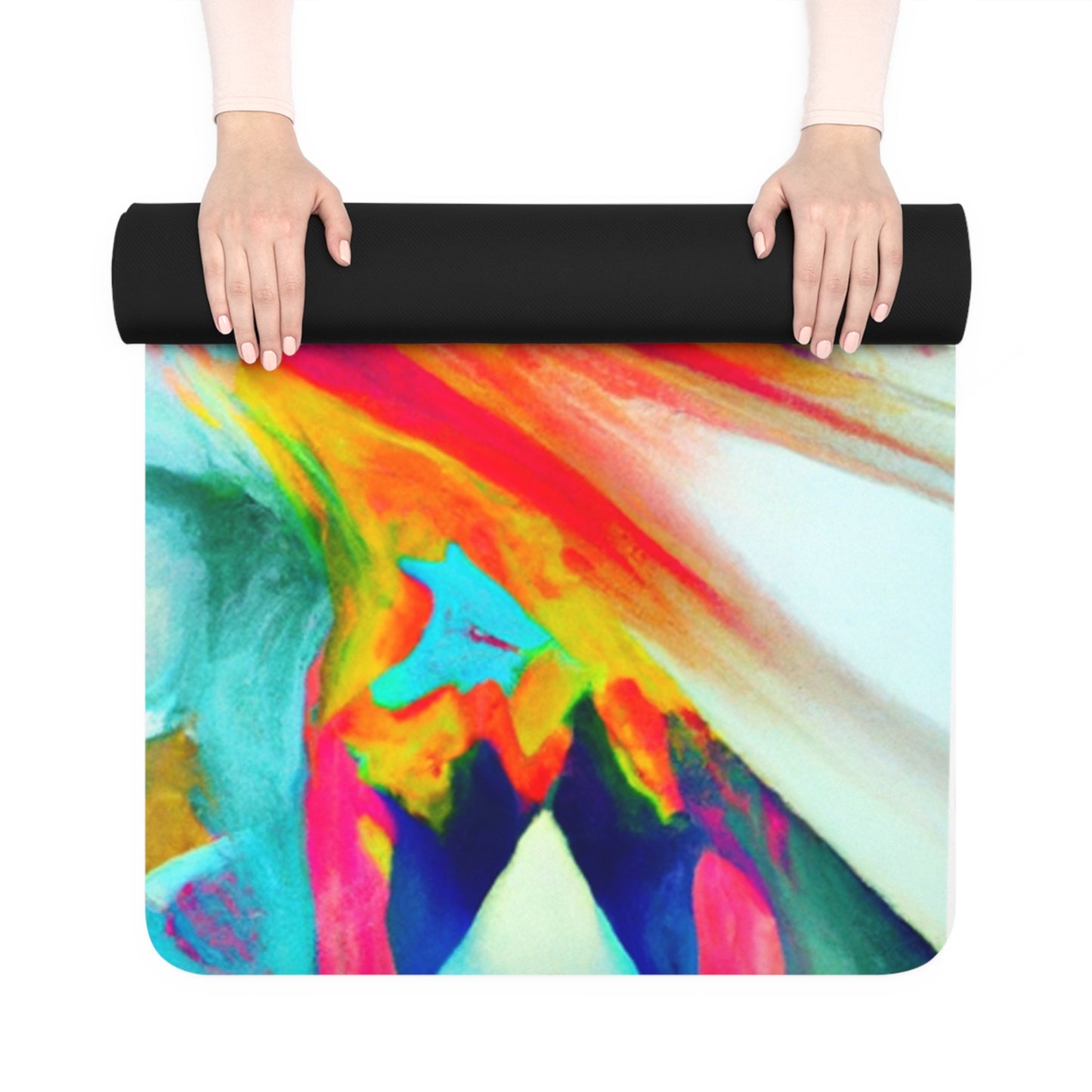 Psychedelic Trippy Design Rubber Yoga Exercise Mat