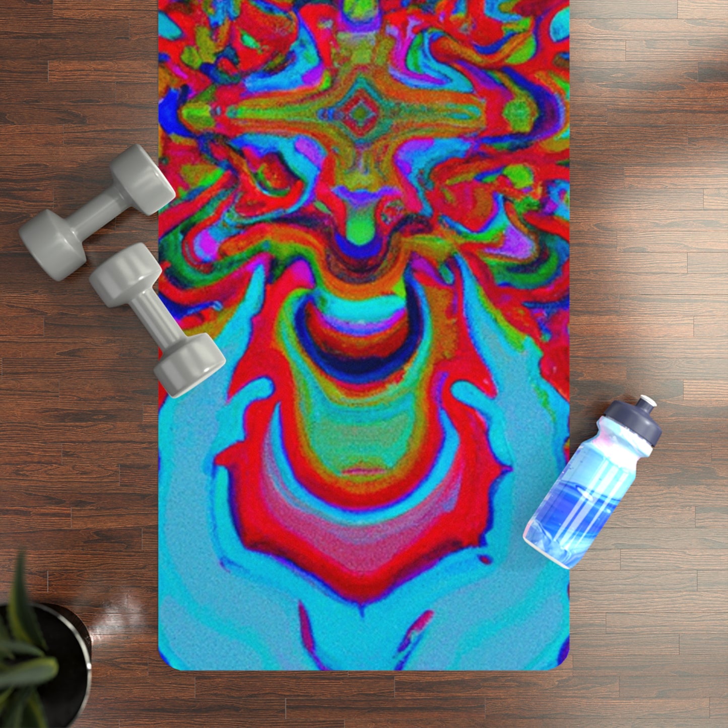 Satori Starflower - Psychedelic Yoga Exercise Workout Mat - 24″ x 68"