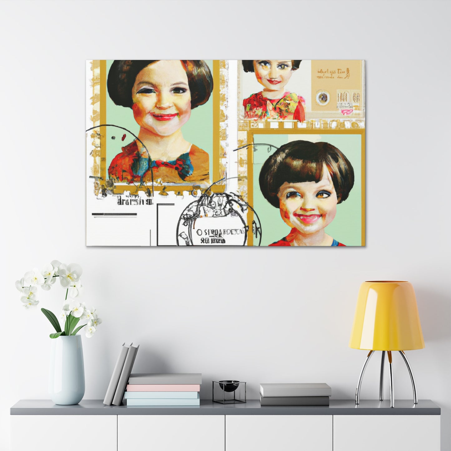 Global Stamp Collection - Postage Stamp Collector Canvas Wall Art