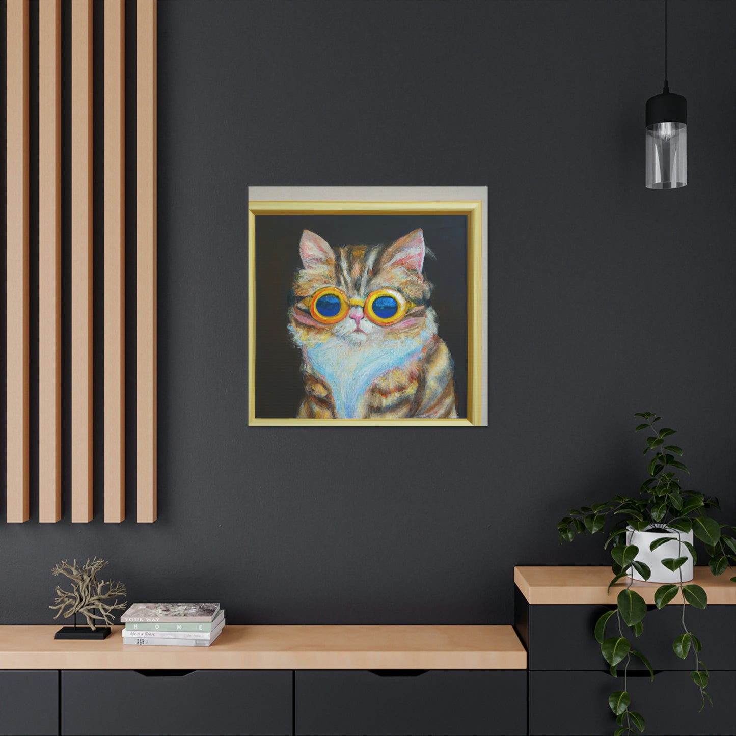 Sandy Paws. - Cat Lovers Canvas Wall Art