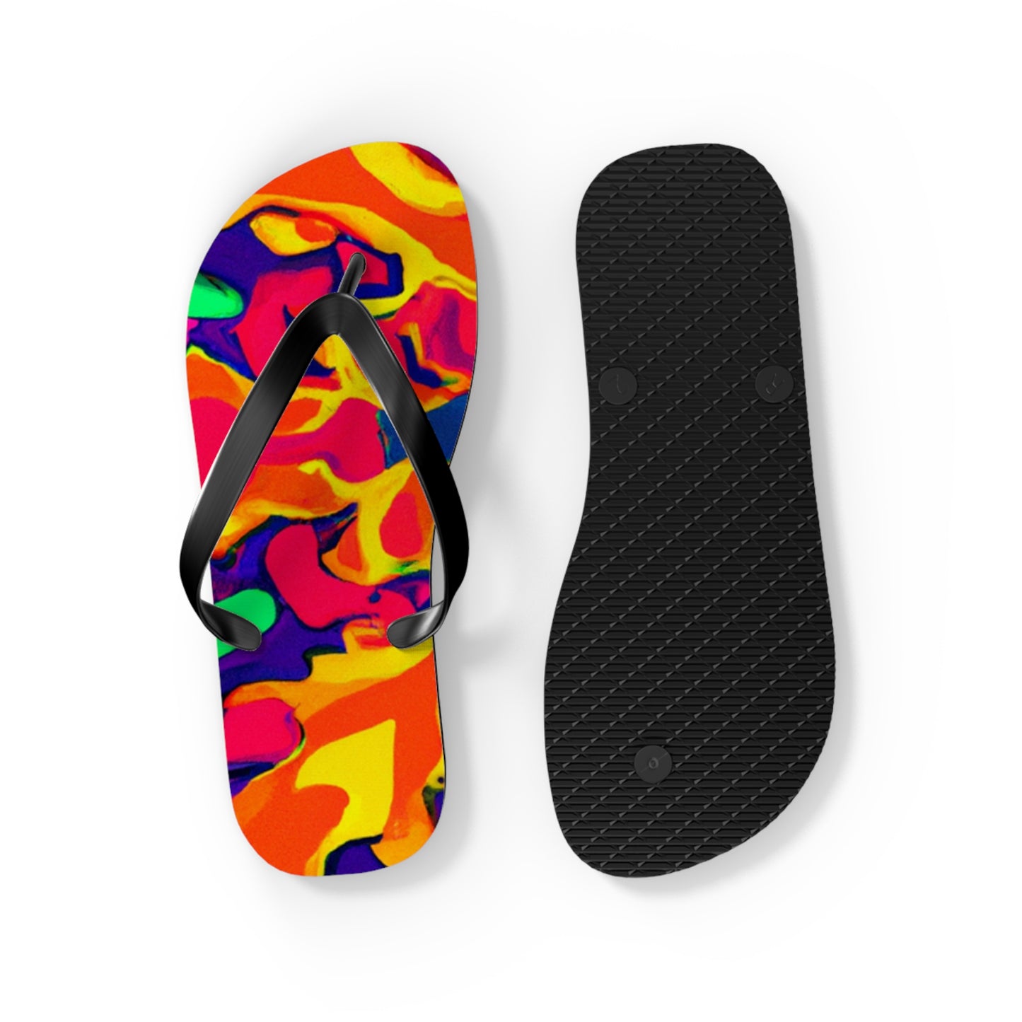 Caleb Shoefoot - Psychedelic Trippy Flip Flop Beach Sandals