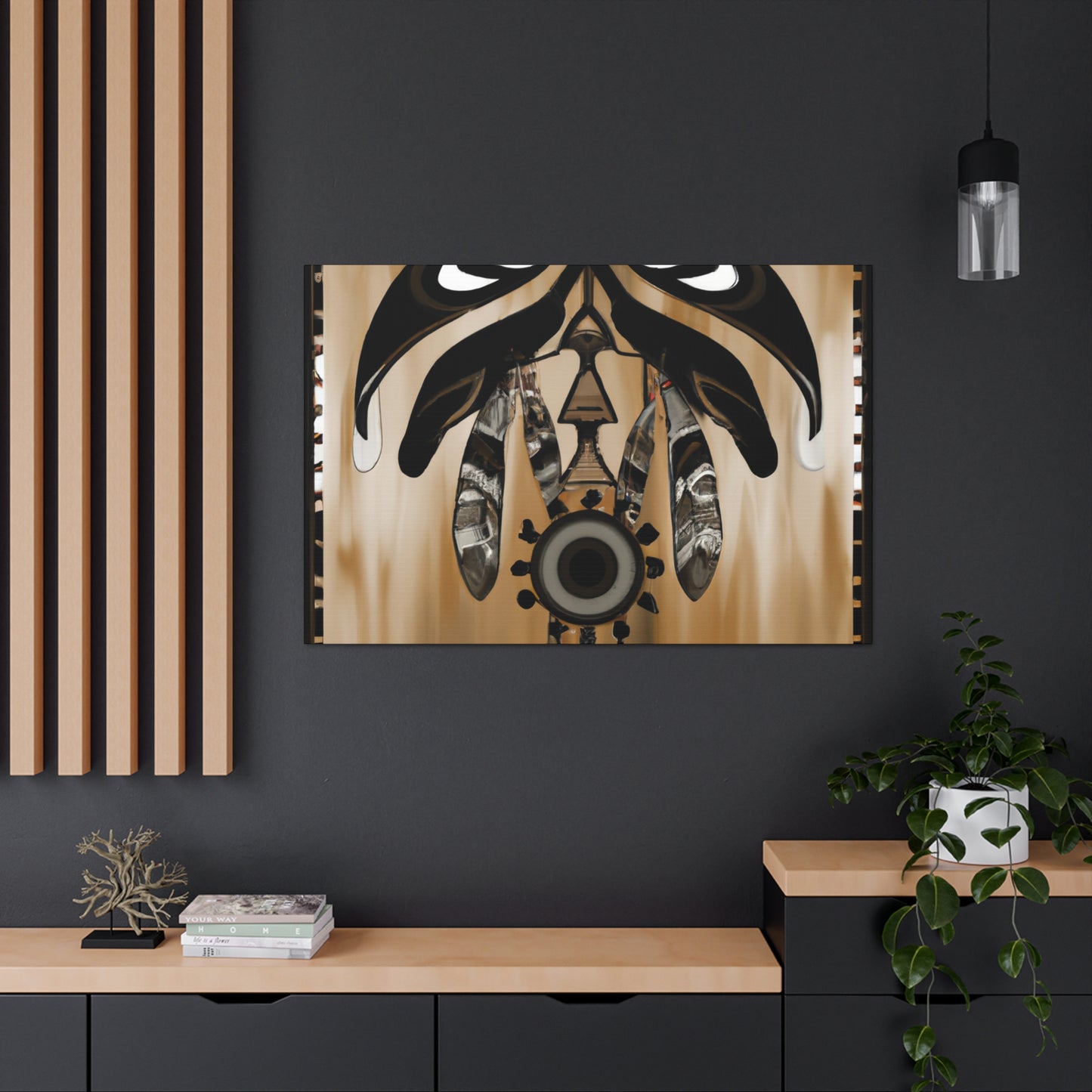 Red Hawk - Native American Indian Canvas Wall Art