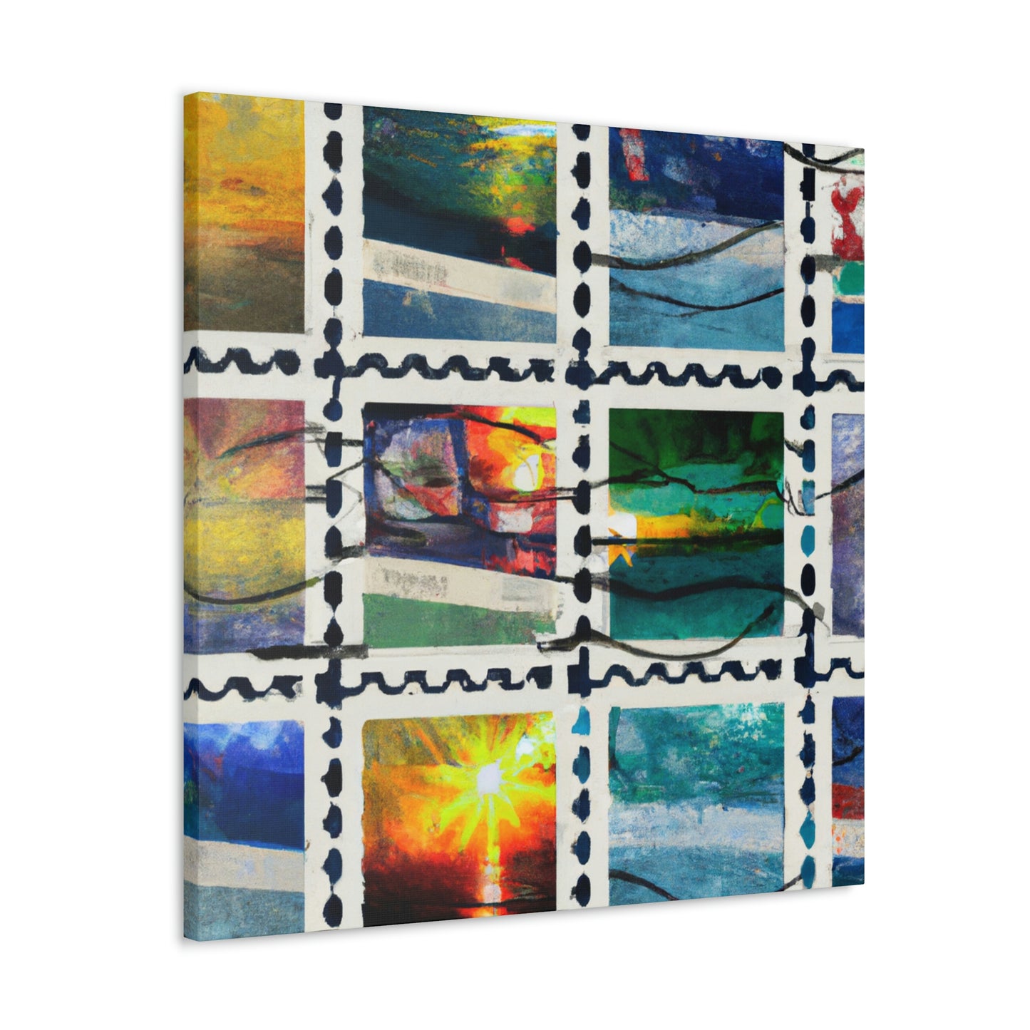 Global Postal Pride Stamps - Postage Stamp Collector Canvas Wall Art