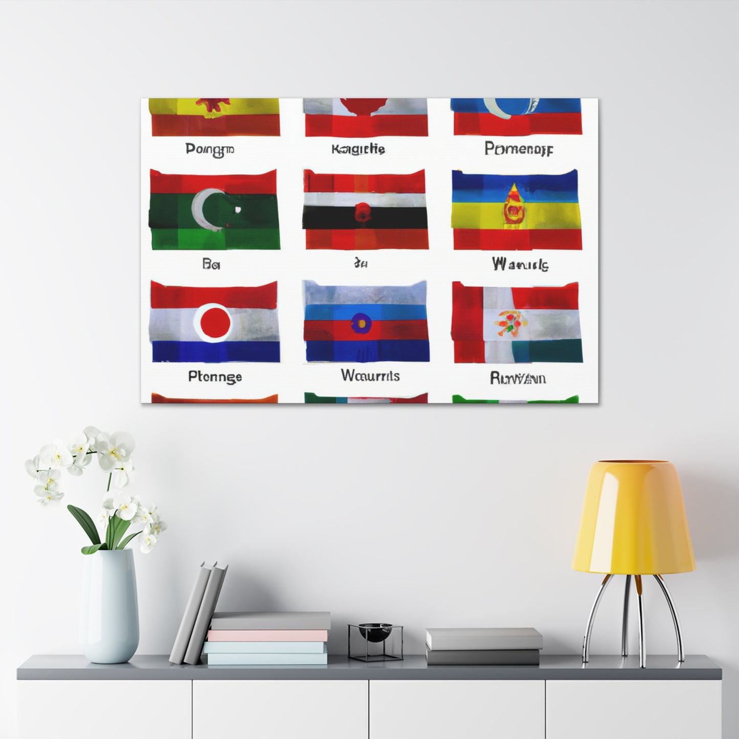 Elizabeth Smithson - Flags Of The World Canvas Wall Art