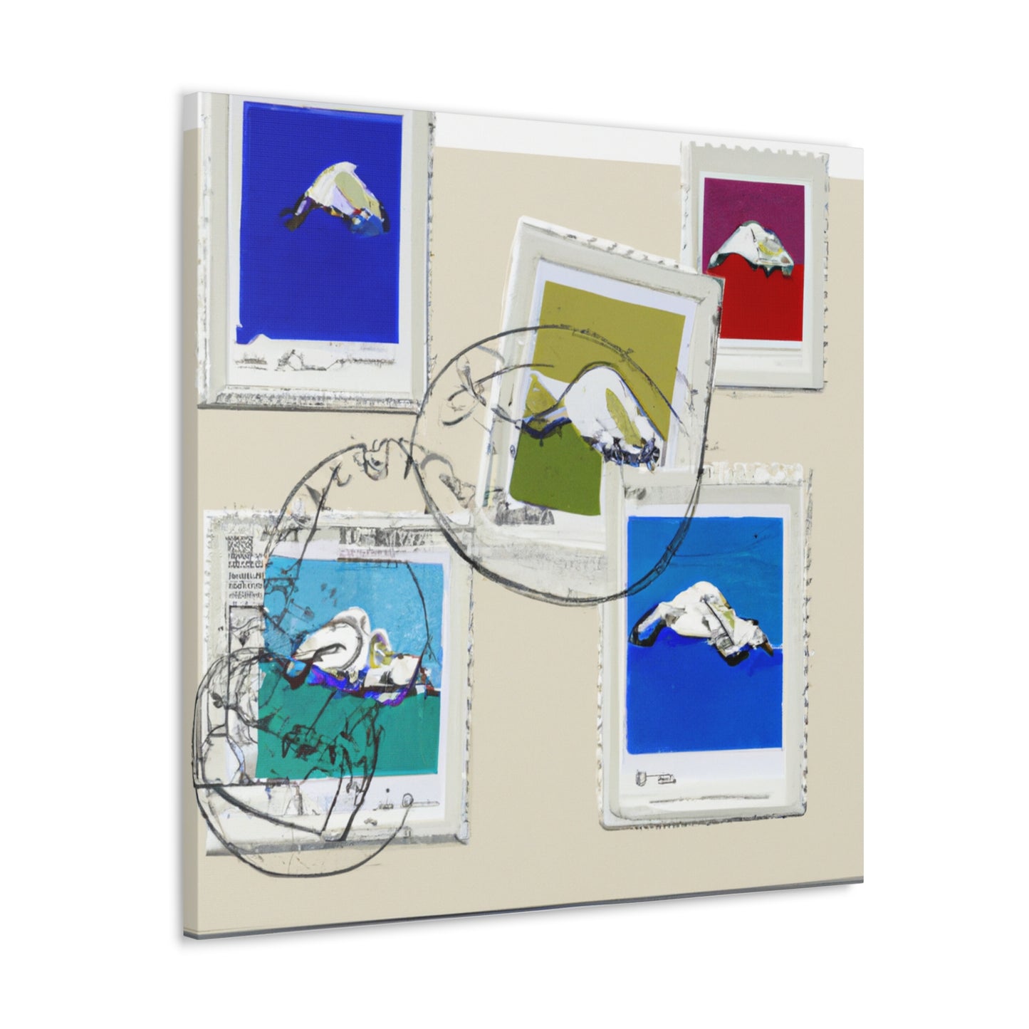 Global Reach: Uniting Nations Through Postage - Postage Stamp Collector Canvas Wall Art