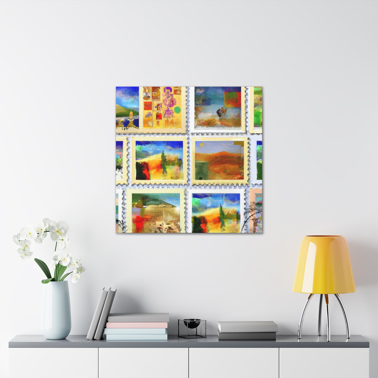 Global Commemorative Stamps - Postage Stamp Collector Canvas Wall Art