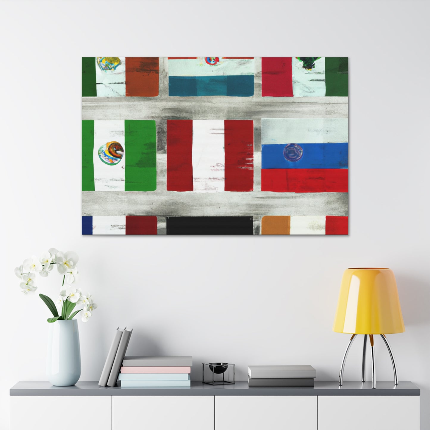 Joseph Addison Trumbull - Flags Of The World Canvas Wall Art