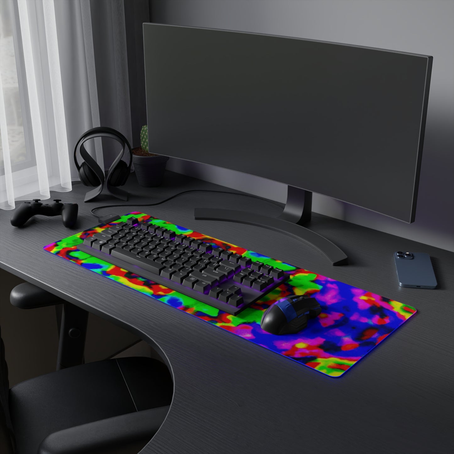 Jimmy "Spinmaster" Lewis - Psychedelic Trippy LED Light Up Gaming Mouse Pad