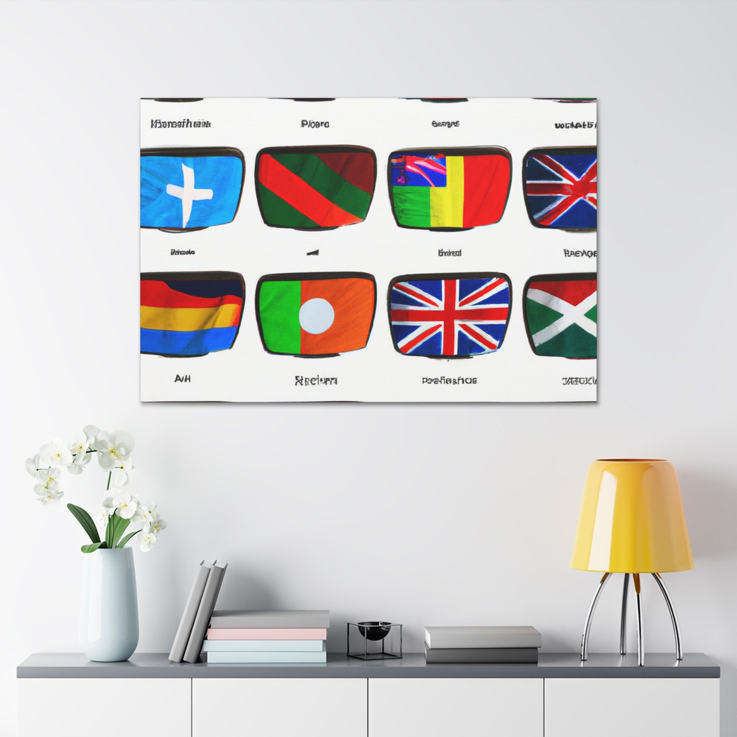 Susan Bellows-Henderson - Flags Of The World Canvas Wall Art