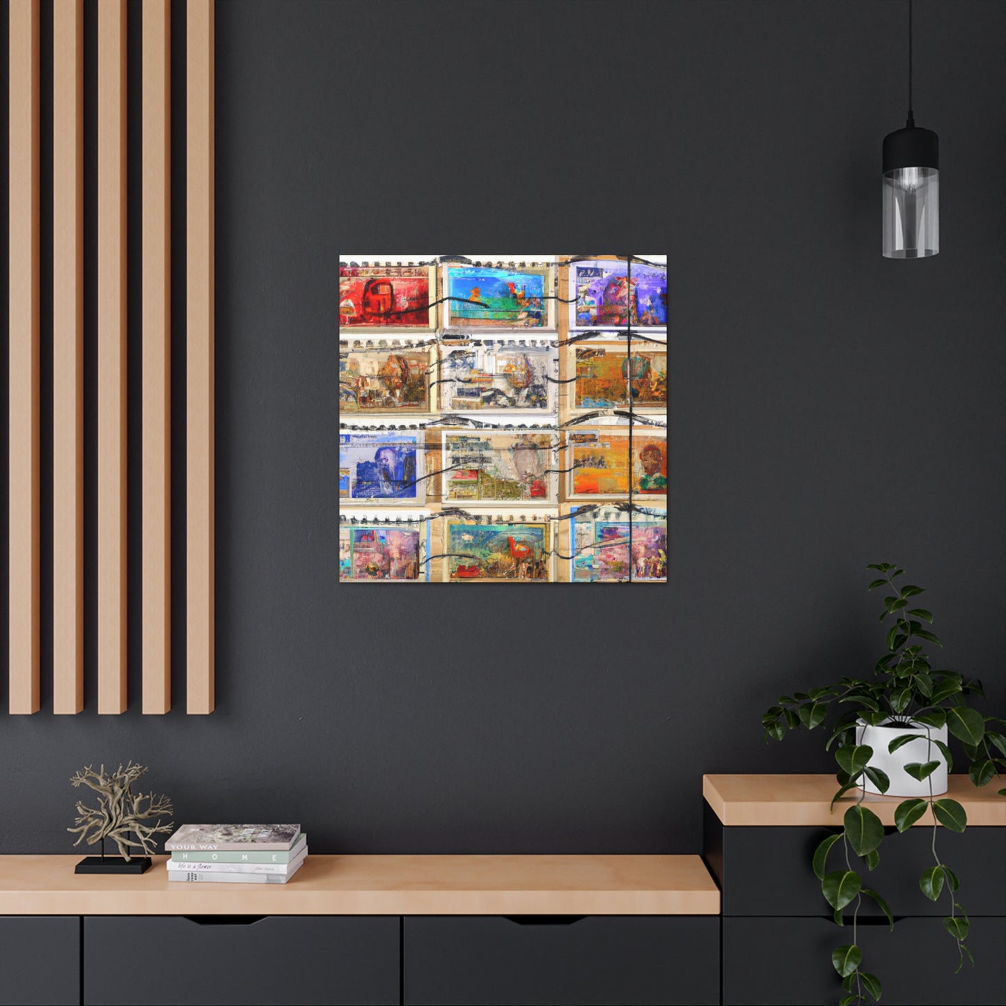 Global Connections stamp series - Postage Stamp Collector Canvas Wall Art