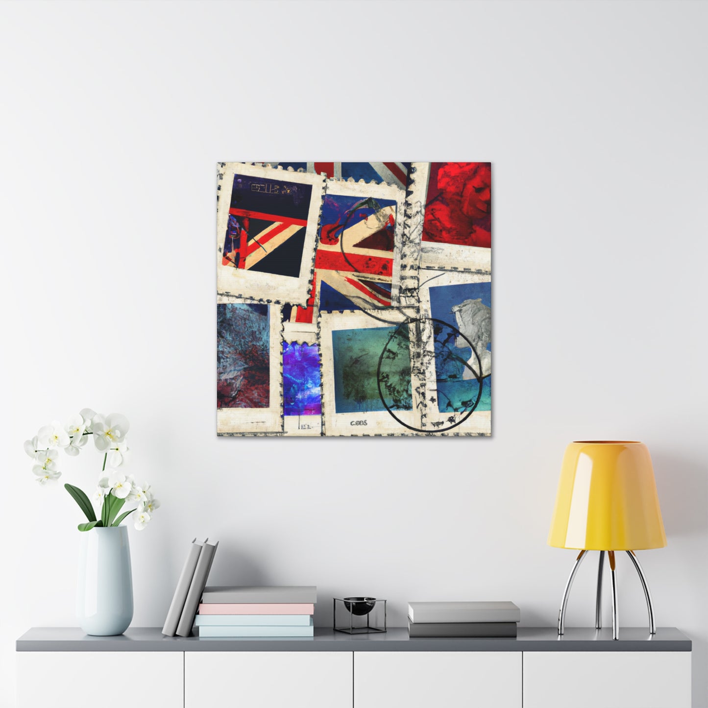 "Explore the Globe" Stamps - Postage Stamp Collector Canvas Wall Art