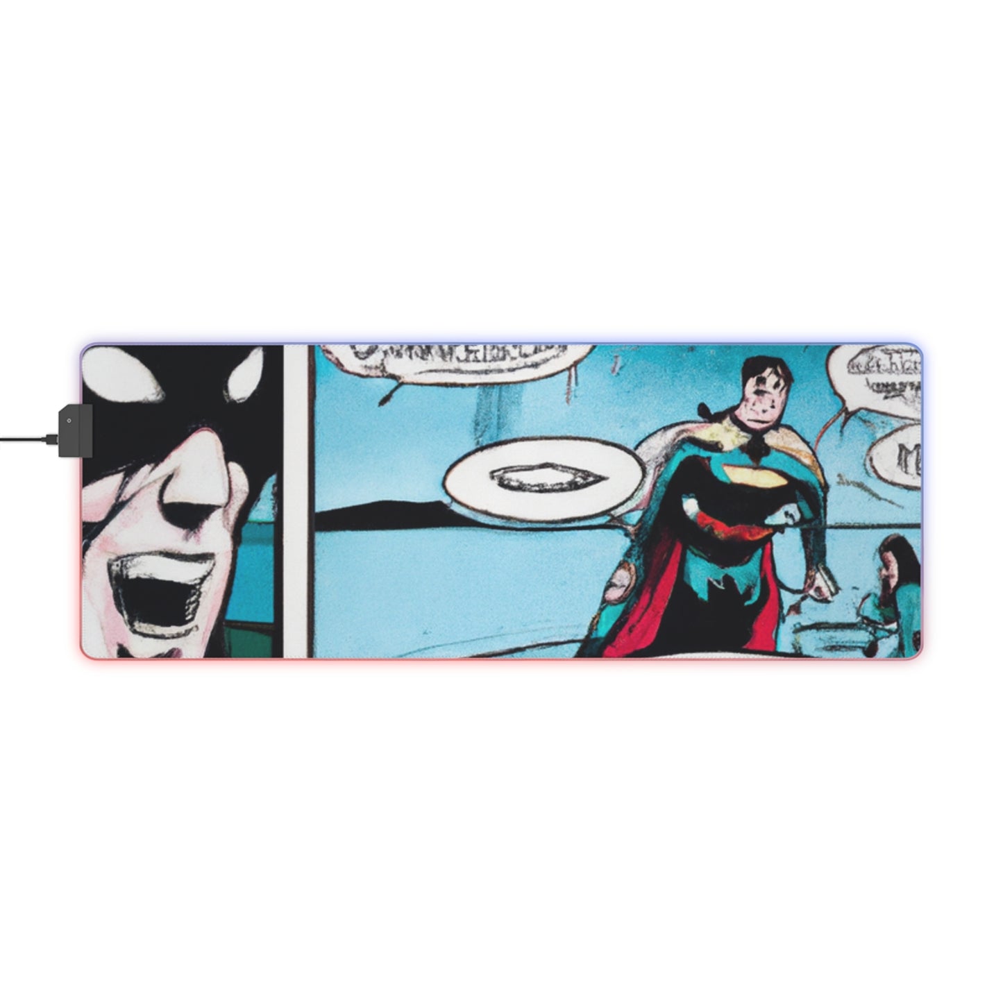 Smiley McJitterbug - Comic Book Collector LED Light Up Gaming Mouse Pad