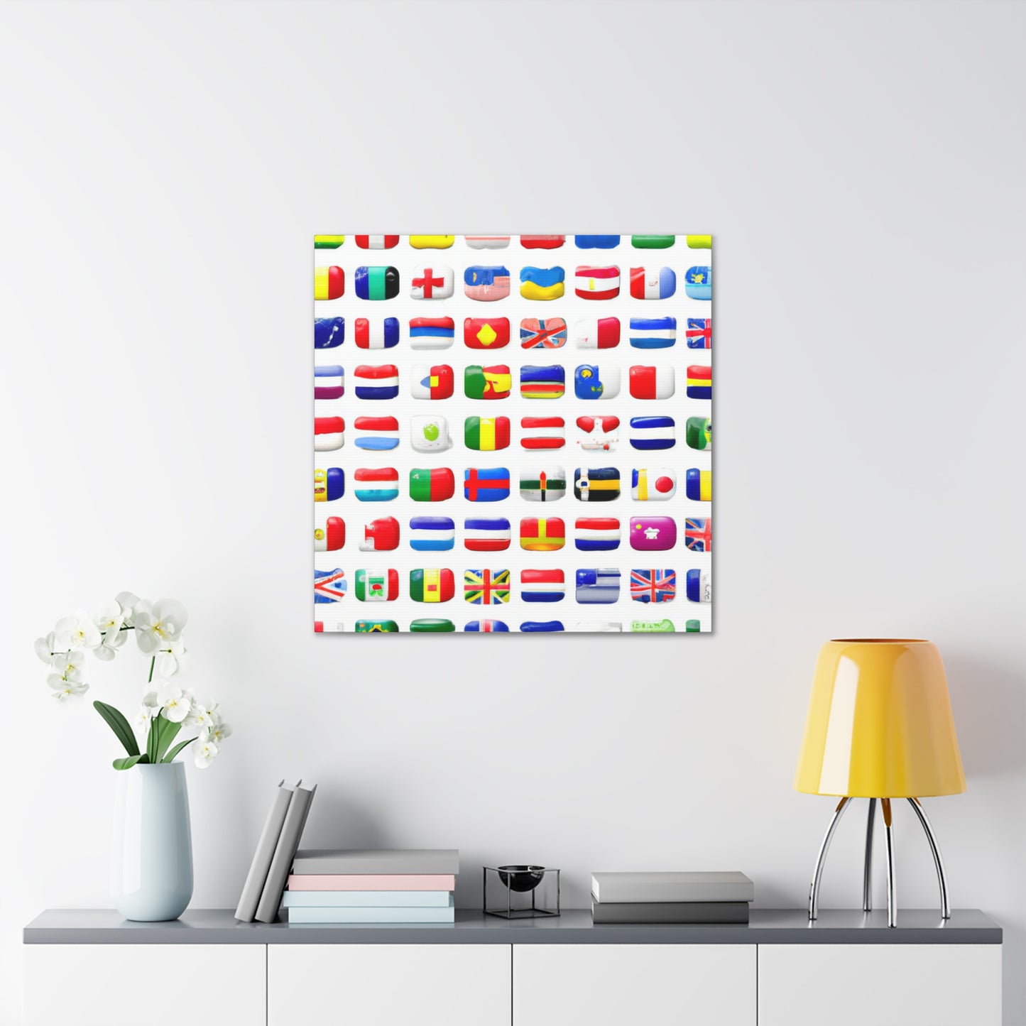 Jane Jonesson- Flagmaker - Flags Of The World Canvas Wall Art