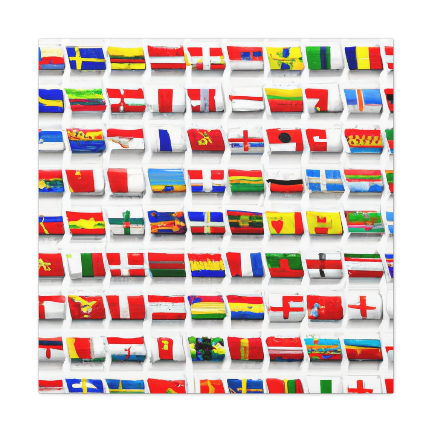 Antonio Hernandez Reyes - Flags Of The World Canvas Wall Art