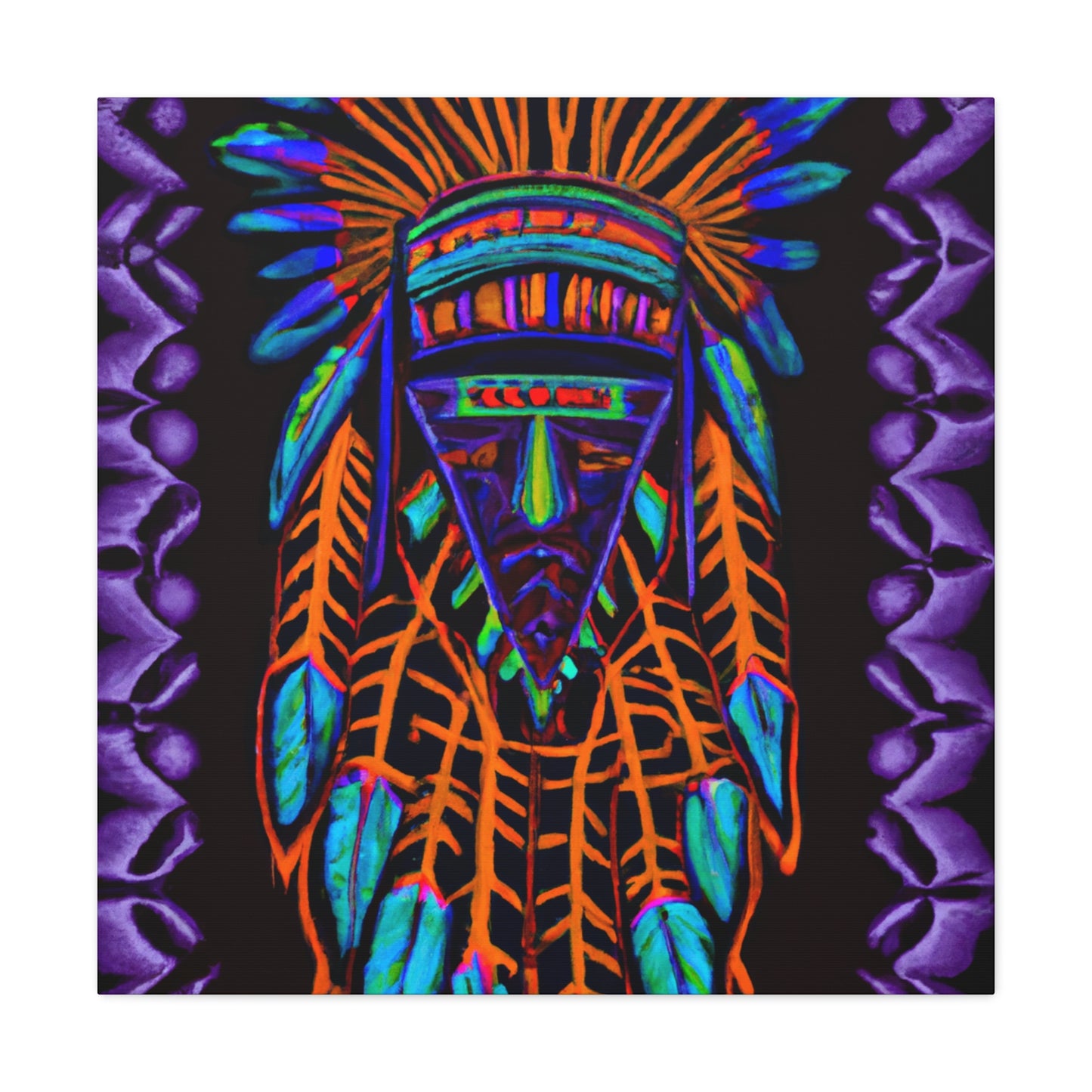 Running Elk - Native American Indian Canvas Wall Art