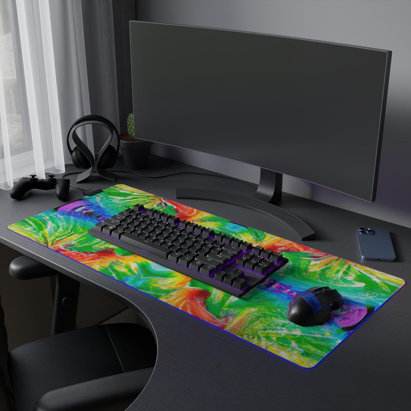 Bob Digger - Psychedelic Trippy LED Light Up Gaming Mouse Pad