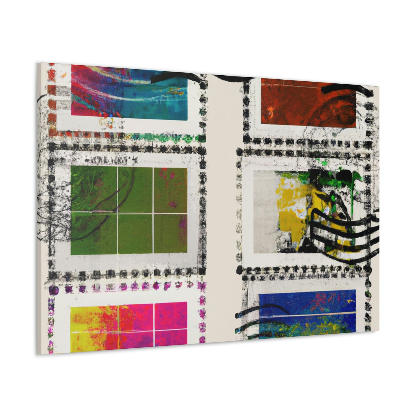 World Postage Wonders - Postage Stamp Collector Canvas Wall Art