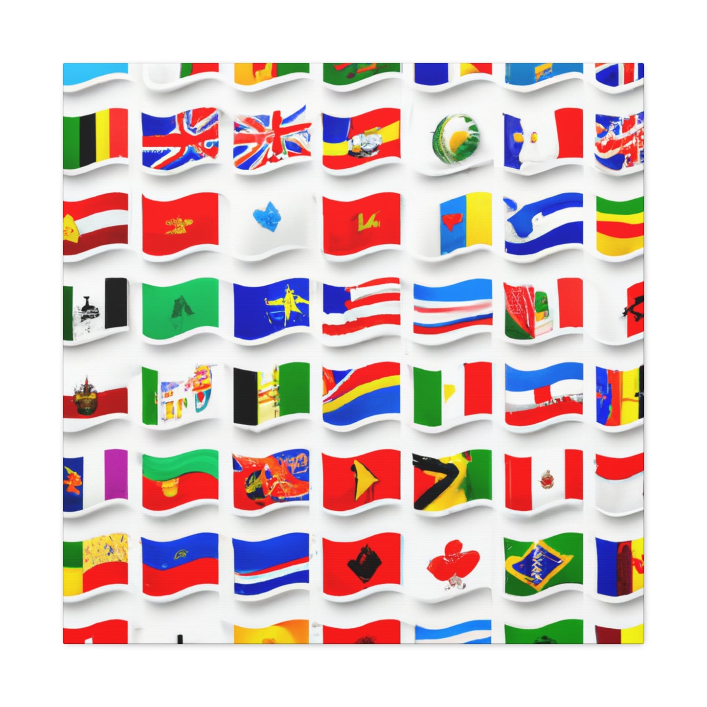 Josephine Leser - Flags Of The World Canvas Wall Art