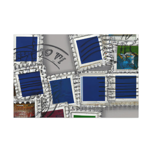 Worldwide Wonders Stamp Collection - Postage Stamp Collector Canvas Wall Art