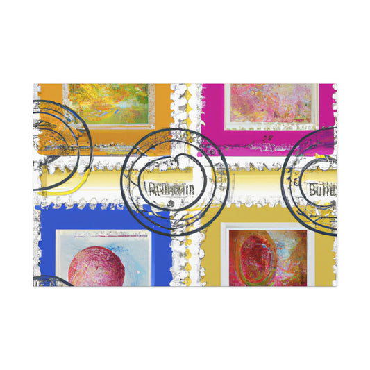 Global Discoveries Series - Postage Stamp Collector Canvas Wall Art