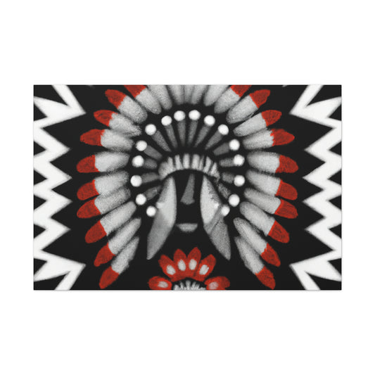 Running Elk - Native American Indian Canvas Wall Art