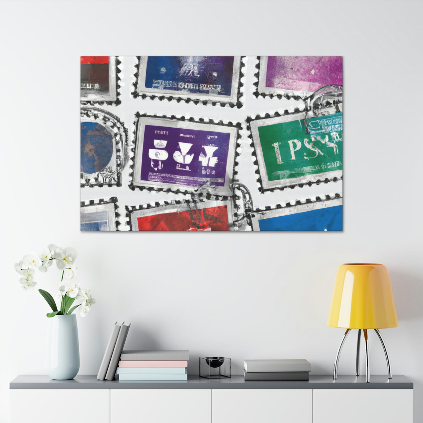 "Global Wonders of the World" - Postage Stamp Collector Canvas Wall Art