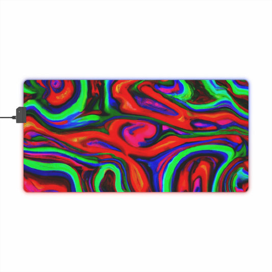 Rocky Rebel - Psychedelic Trippy LED Light Up Gaming Mouse Pad