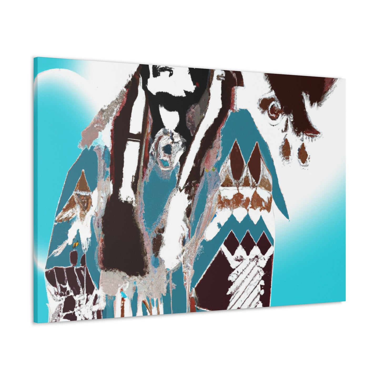 Running Bear - Native American Indian Canvas Wall Art