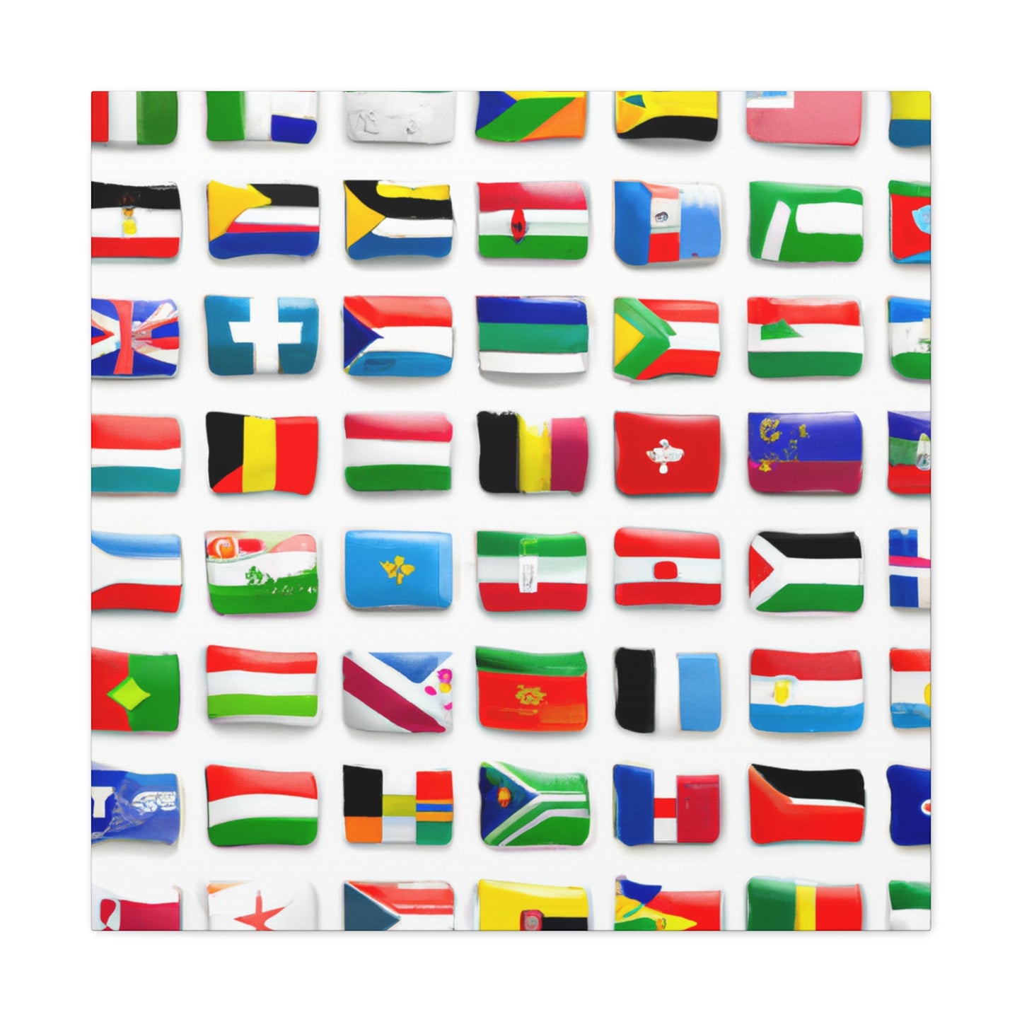 Jane Austen Flagmaker - Flags Of The World Canvas Wall Art