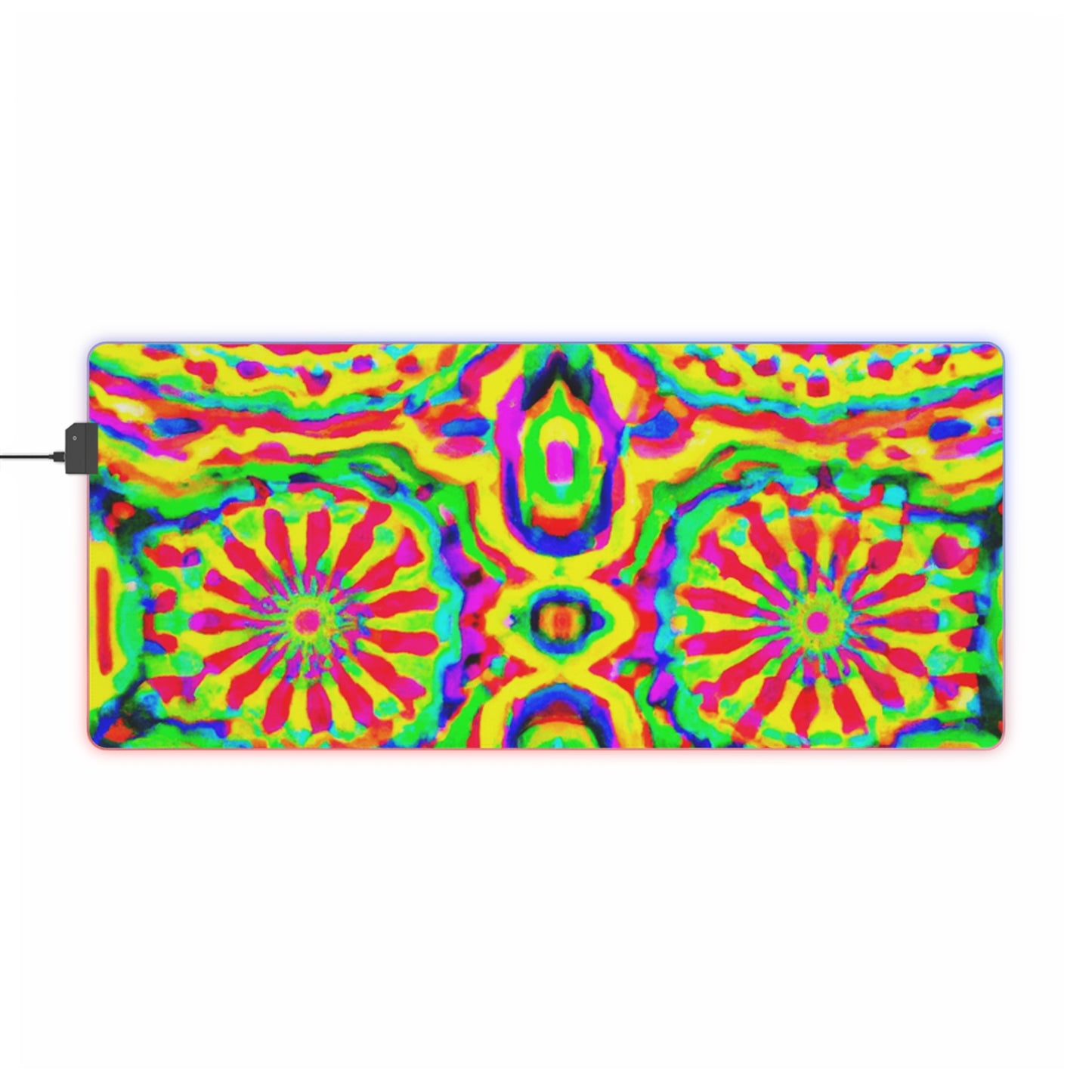 Sparky the Robot - Psychedelic Trippy LED Light Up Gaming Mouse Pad