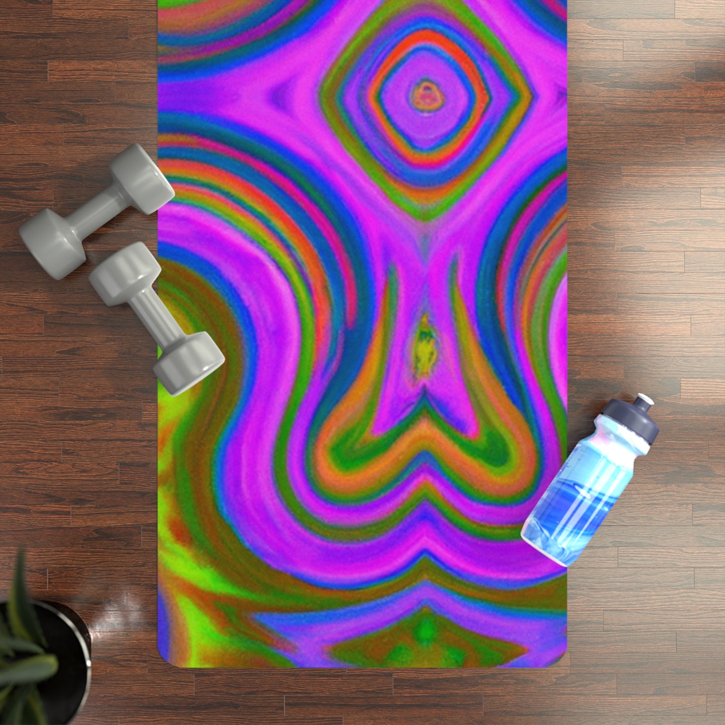 Mama Anahata - Psychedelic Yoga Exercise Workout Mat - 24″ x 68"