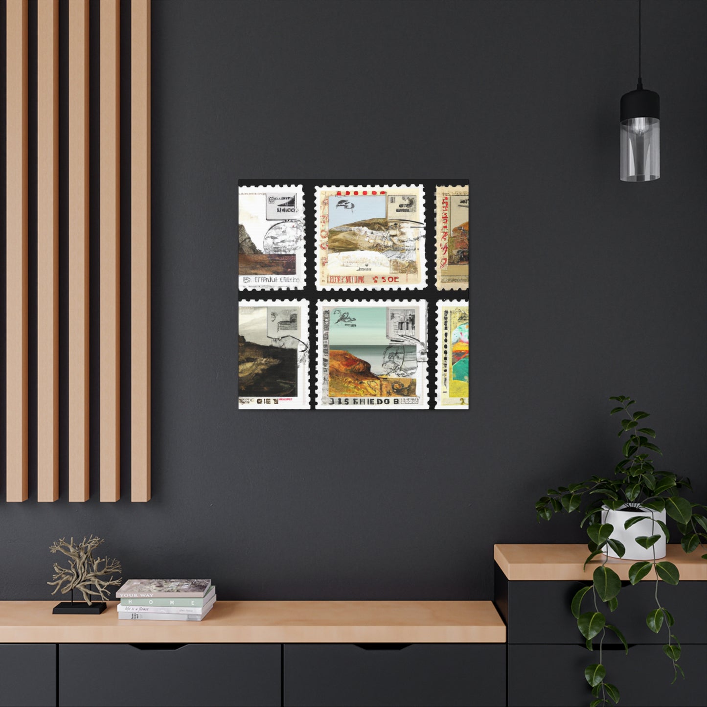 Globetrotter's Gallery - Postage Stamp Collector Canvas Wall Art