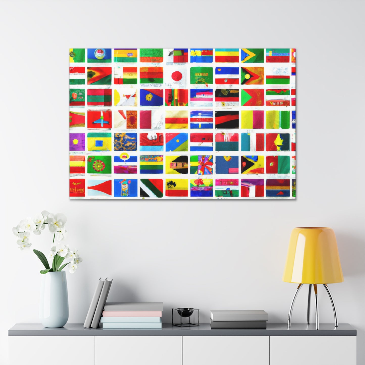 Emily Myerhoff (1852-1906) - Flags Of The World Canvas Wall Art