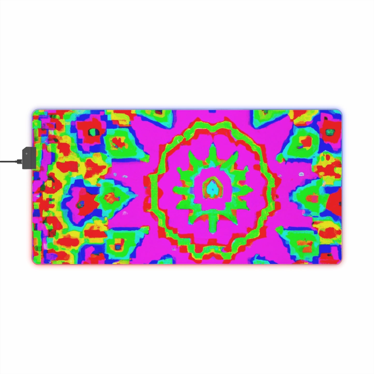 Lacy Lightningbolt - Psychedelic Trippy LED Light Up Gaming Mouse Pad