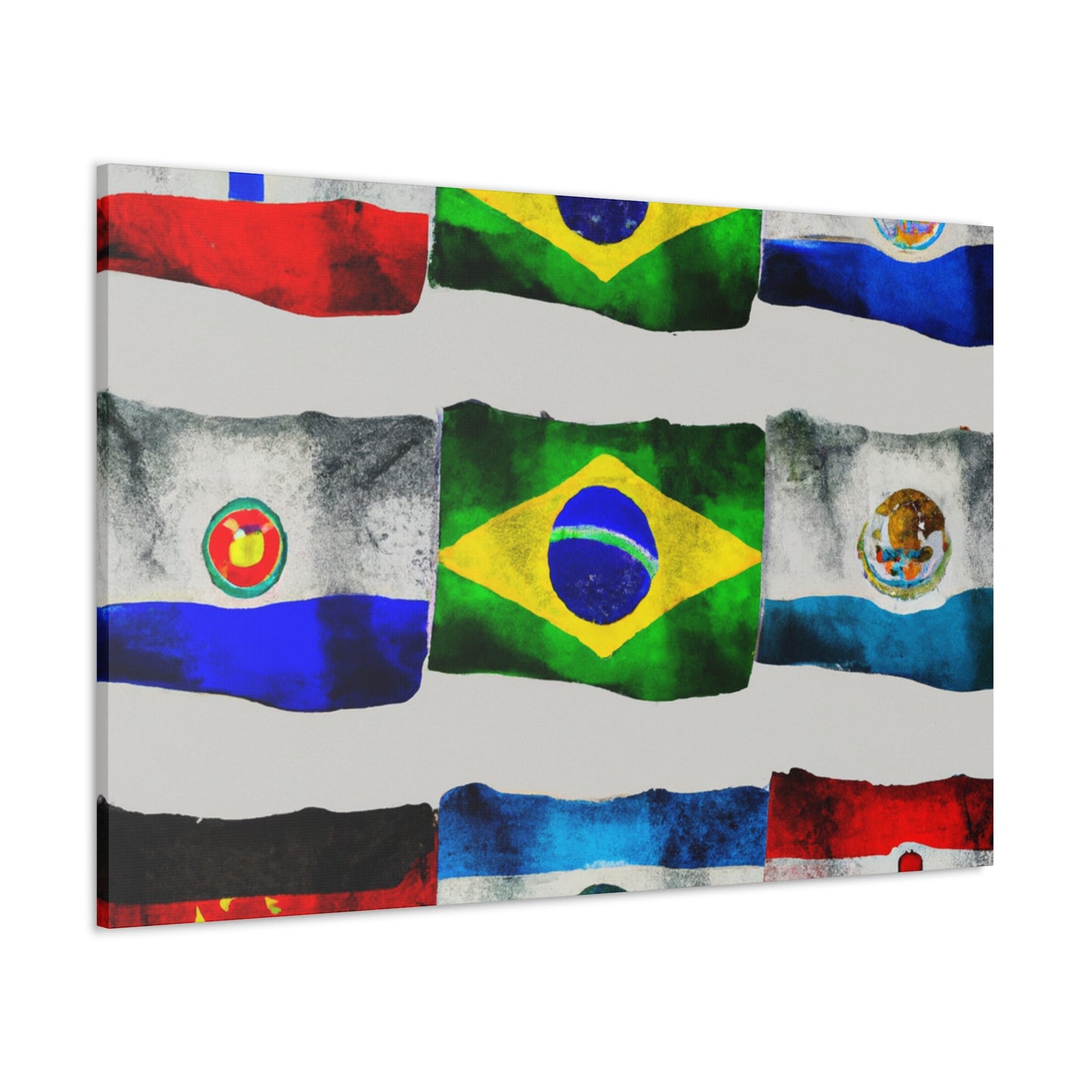 Adelina De Oliveira (1892-1951) - Flags Of The World Canvas Wall Art