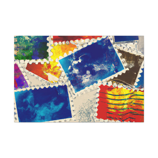 Global Postal Stamp Collection. - Postage Stamp Collector Canvas Wall Art